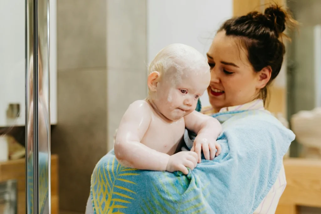 After-Bath Glow: Gentle Skincare for Your 47-Week-Old Baby